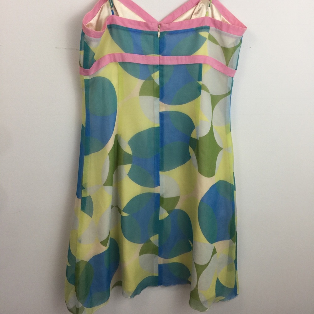 Philip DiCaprio Yellow Abstract Print Silk Dress - Picture 8 of 8